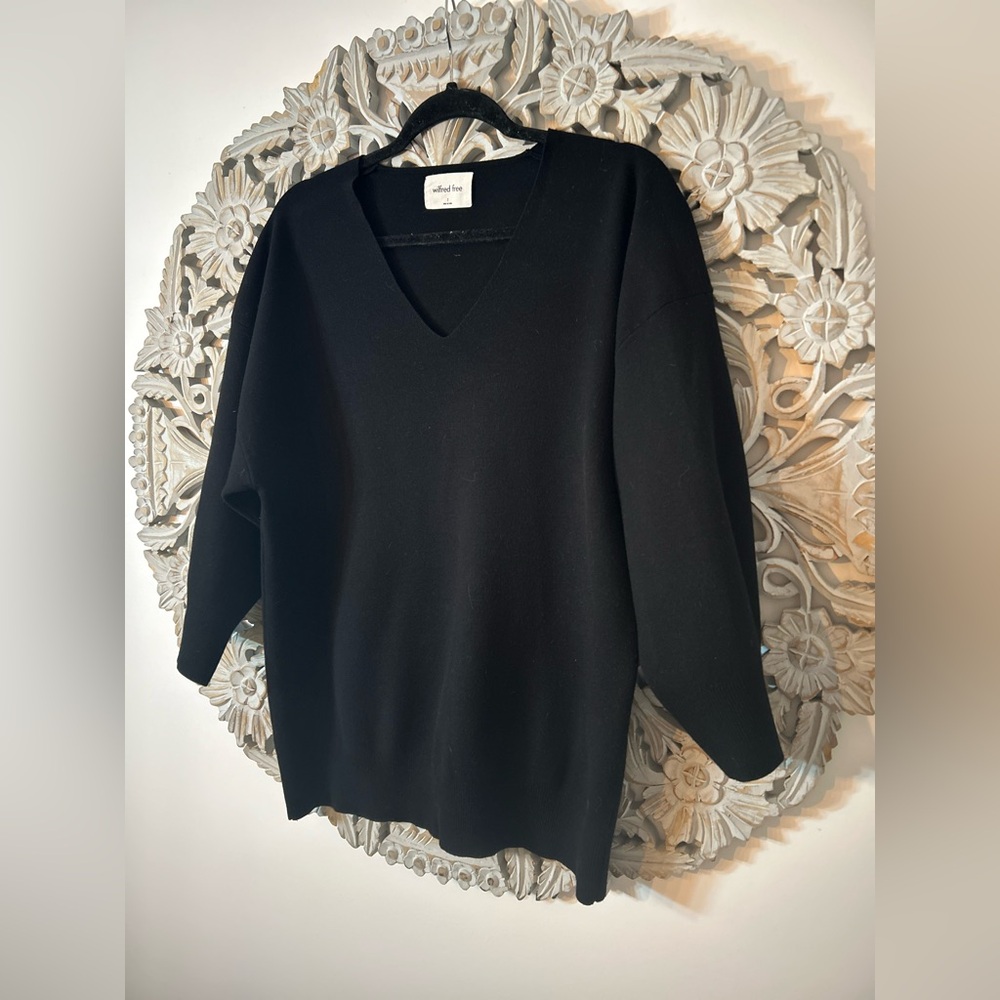 Wilfred Free Black Souvenir oversized Sweater Size 2 Medium - Picture 4 of 9